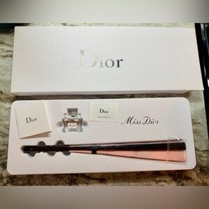 RARE*** 2022 Miss Dior Japanese Folding Fan "Sensu" & Box Set New in Box. GWP